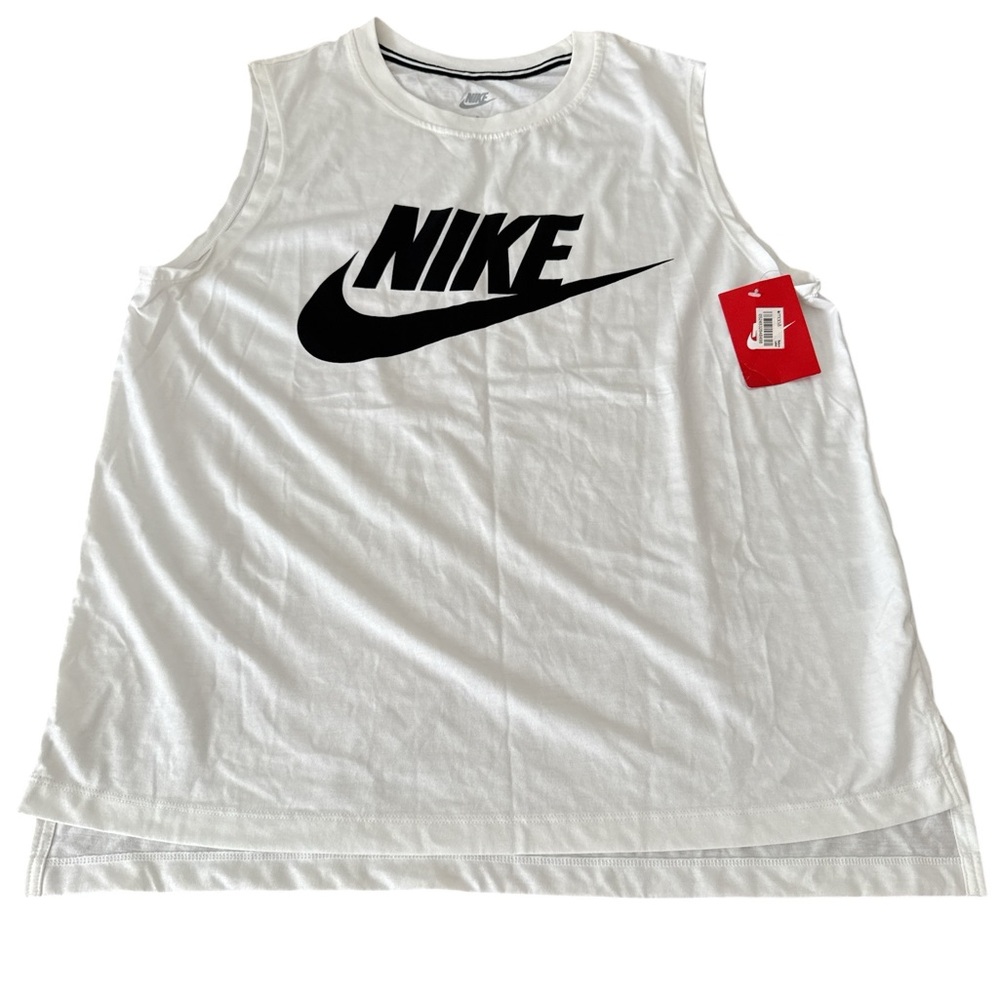 Nike Women's Sleeveless Top, NWT, Size-M, Color-White